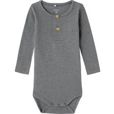 Ribbed Long Sleeve Romper - Mockingbird (13198041-925476)