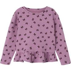 Pink Sweatshirts Børnetøj Name It Regular Fit Top Med Lange Ærmer - Rosa