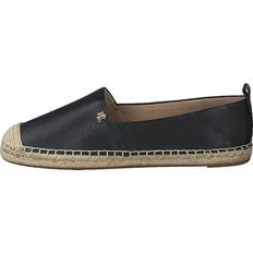 36 ½ Espadriller Lauren Ralph Lauren Cameryn IV Tumbled Leather Espadrille - Black