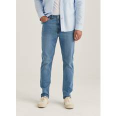Morris Herr Jeans Morris Morris Stockholm-James Satin Jeans - Ljusblå