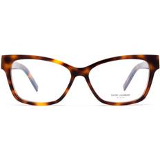 Glasögon & Läsglasögon Saint Laurent Kvinna SL M116 002 Optiska Bågar Acetat Havana Transparent Cat Eye