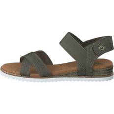 Skechers Tossut ja Sandaalit Skechers Womens Bobs Desert Kiss Sandaalit - Harmaa/Ruskea/Vihreä