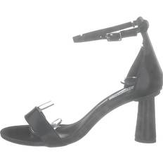 Läderimitation Pumps NA-KD Cone Shape Strap Heels Female Klackskor - Black