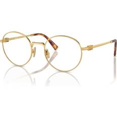 Miu Miu Glasögon Miu Miu Kvinna MU 52XV 5AK1O1 Optiska Bågar Metall Guld Transparent Rund Normal