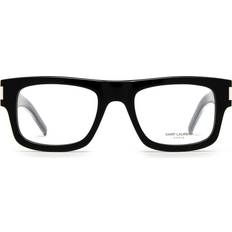 Glasögon & Läsglasögon Saint Laurent Man SL 574 001 Optiska Bågar Acetat Svart Transparent Fyrkantig