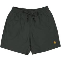 Gull Badebukser Carhartt WIP Chase Swim Trunks - Hemlock Green/Gold