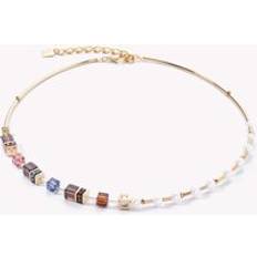 Coeur de Lion Halsband Coeur de Lion Graduated GEOCUBE Necklace - Gold/Silver