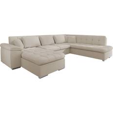 Dynir Med Chaiselong Og Divan 4-Personers Beige U Sofa