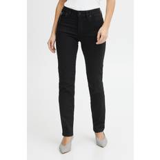 PULZ Jeans Straight - Sort