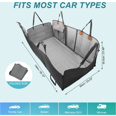 Unique Bargains Dog Car Seat Cover Grey Black