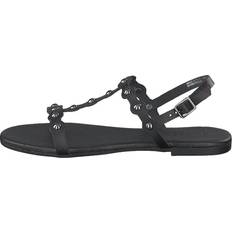 Bianco Sandaler Bianco Bitt Leather Studs Sandal - Black