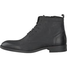 Bianco Chelsea boots Bianco Leather Lace Up Boots - Black