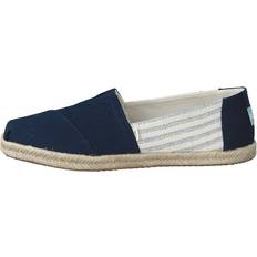 36 ½ - Blåa Loafers Toms University Stripe Alprg Slip-On Low Shoes - Beige/Blue