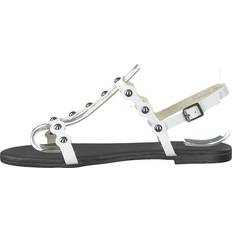 Bianco Sandaler Bianco Bitt Leather Studs Sandal 800 - White