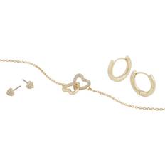 Snö of Sweden Maine Bracelet and Earrings Set - Gold/Transparent