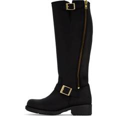 Johnny Bulls High Boot Double Zip Shoes - Black/Shiny Gold