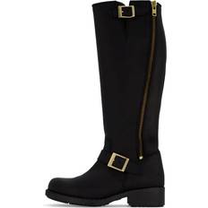 Johnny Bulls High Boot Double Zip Støvler - Black/Shiny Gold