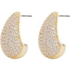 Snö of Sweden Naomi Big Drop Earring Gold Clear
