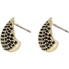 Snö of Sweden Smycken Snö of Sweden Naomi Drop Earring - Gold/Black