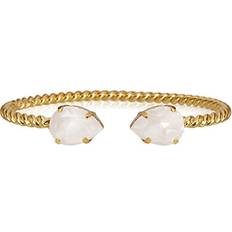 Swarovski-kristall Armband Caroline Svedbom Mini Drop Bracelet - Gold/Electric White