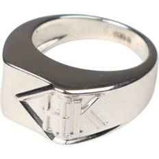 One Size - Unisex Ringar Han Kjøbenhavn Squared Side Logo Signet Ring - Hopea