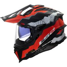 LS2 MX701 Explorer C Adventurehjälm - Vit/Röd