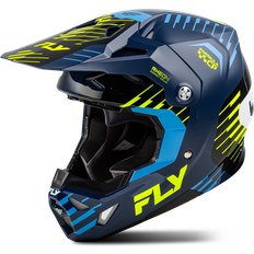 Fly Racing Formula CP Slice Crosshjälm Marinblå-HiVis-Vit