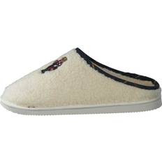 Dame - Hvite Innetøfler Charlotte Scuff Bear Cream Sandaler - Beige