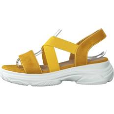 Syntet Pumps Donna Girl Klackskor Klackar - Gul/Vit