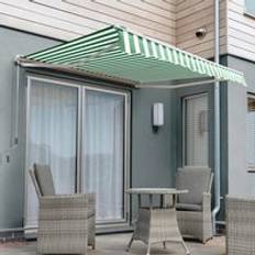 Green Patio Awnings Primrose Awnings Retractable Manual Half Cassette Canopy 2.5M x 2.0M