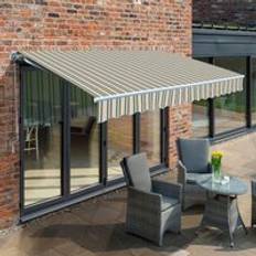 Multicoloured Patio Awnings Primrose Awnings Electric Retractable Patio Awning 3.0M x 2.5M