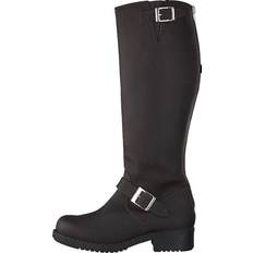 Johnny Bulls High Zip Back Brown Shiny Silver Shoes - Svart/Brun/Grå/Silver