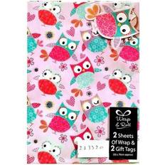 Carte da regalo Paper Owl Gift Wrap Sheets Set (Pack of 2)