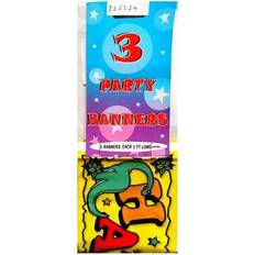 Multicoloured Garlands Happy Birthday Banner (Pack of 3)