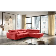 Faux Leathers Sofas Ivy Bronx Debanos Vegan Leather Corner Electric Sectional Sofa