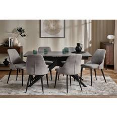 Oak Furnitureland Tables Oak Furnitureland Trento Grey Ceramic Dining Table