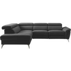 Faux Leathers Sofas Ivy Bronx Debanos Vegan Leather Corner Electric Sectional Sofa