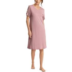 Silk Nightgowns Hanro Short Sleeve Nightgown - Woodrose