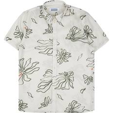 Gabba Herr Skjortor Gabba Seoul Aop Tencel Ss Shirt - Vit