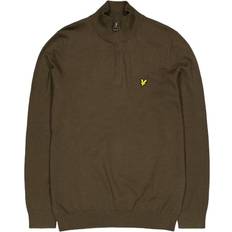 Lyle & Scott Cotton Merino Quarter Zip Jump Brun