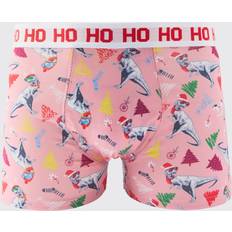 Boxers - Pink Men's Underwear Christmas Dinosaur Boxers - Pink