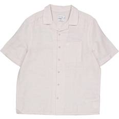 Calvin Klein Skjorter Calvin Klein Linen Cotton Cuban S/S Shirt - Ace/Rosa