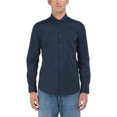 Replay Herr Skjortor Replay Stretch Poplin Shirt 087 - Blue