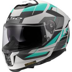 LS2 Motorcycle Helmets on sale LS2 FF808 Stream II Road Helmet, grey-white-green-blue, for Men