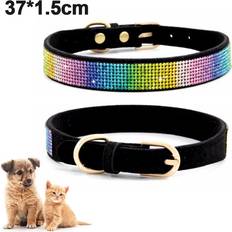 Pets Zeuxo Cute Sparkle Nylon Dog Collar for Medium Dogs