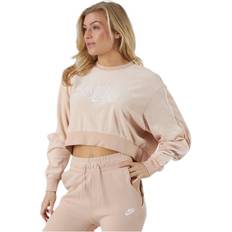 Modal Blouses Retro Femme Crew Shirt - Terry Beige