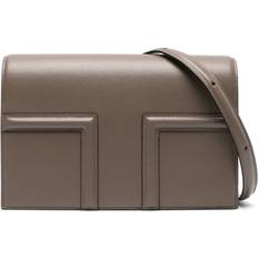 Toteme T-Flap leather shoulder bag women Calf Leather One Size Brown