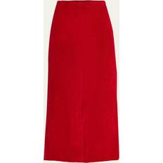 Corduroy Skirts Brunello Cucinelli Corduroy Column Midi Skirt - Rosso