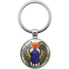 Silver Keychains Dinamr Egyptian Sophisticated Scarab Keychain - Silver/Bronze