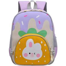 Nylon - Unisex School Bags Veishet (Purple) Fashionable Cartoon Cute Nylon Backpack For Kids Unisex Trendy Kindergarten Bag